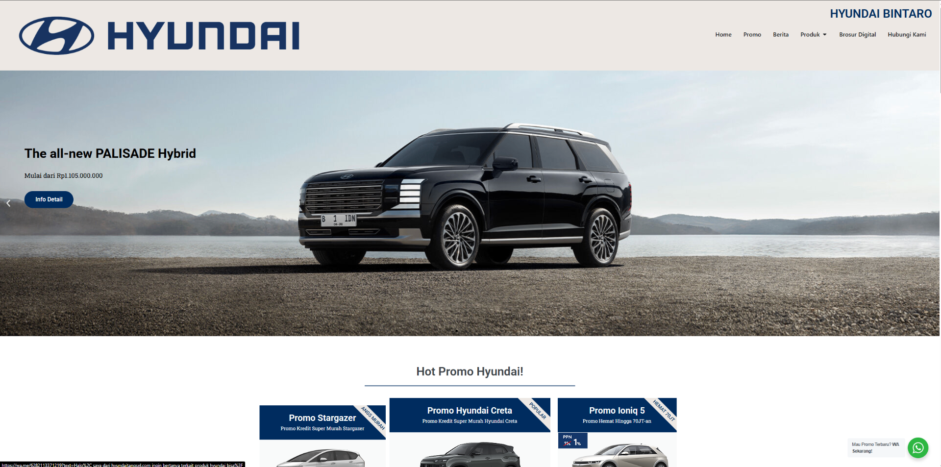Preview website Hyundai Tangsel