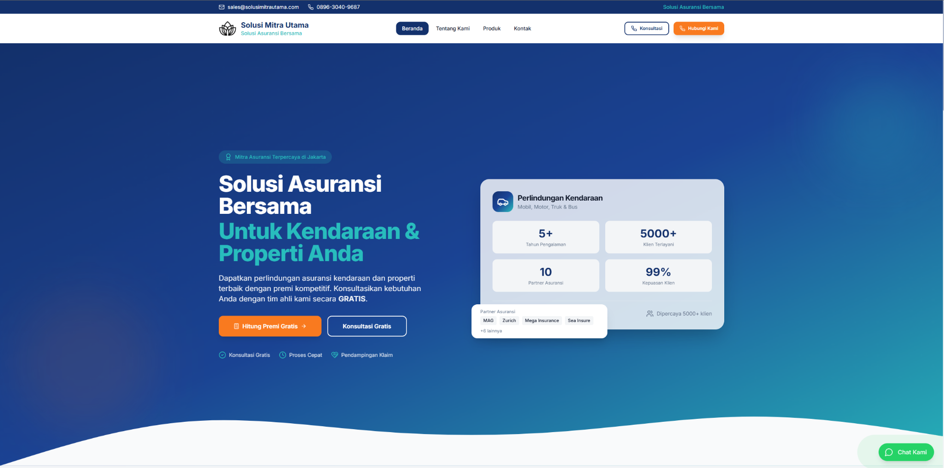 Preview website Solusi Mitra Utama